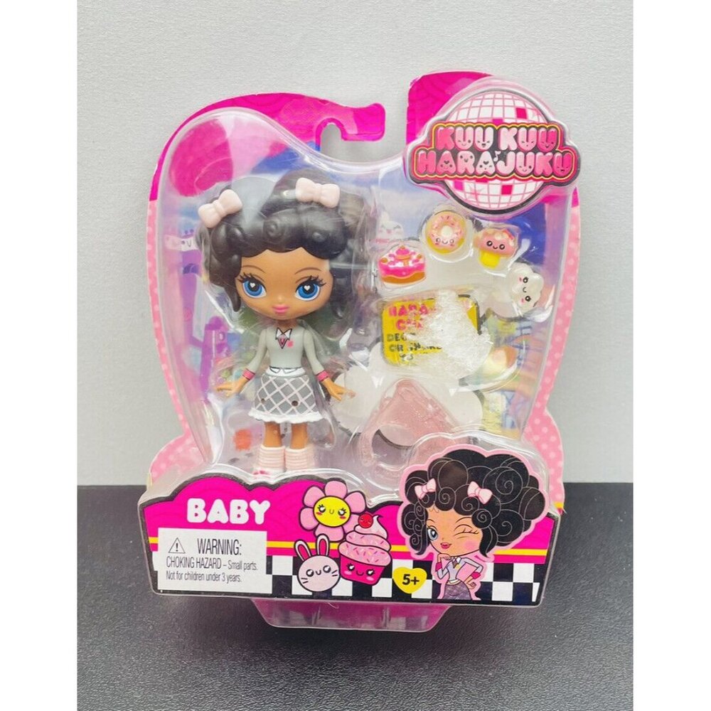 Kuu Kuu Harajuku 4" Doll Figure - "Baby" - with Ring and Charms (#8832)